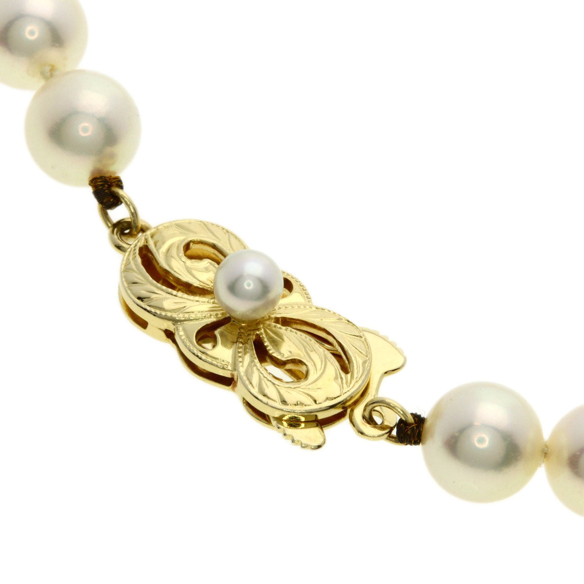 MIKIMOTO Pearl Pearl Necklace K14 Yellow Gold Ladies [Used]