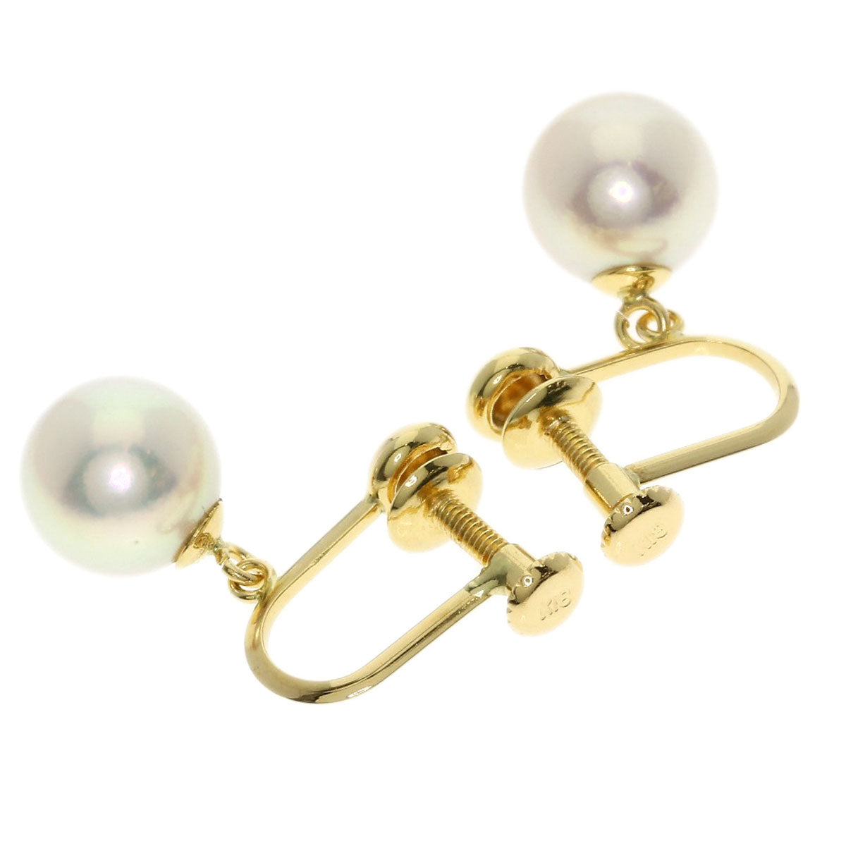 TASAKI Pearl Pearl Necklace and Earring 2-piece set Necklace K18 Yellow Gold Ladies [Used]
