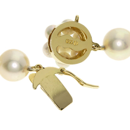 TASAKI Pearl Pearl Necklace and Earring 2-piece set Necklace K18 Yellow Gold Ladies [Used]