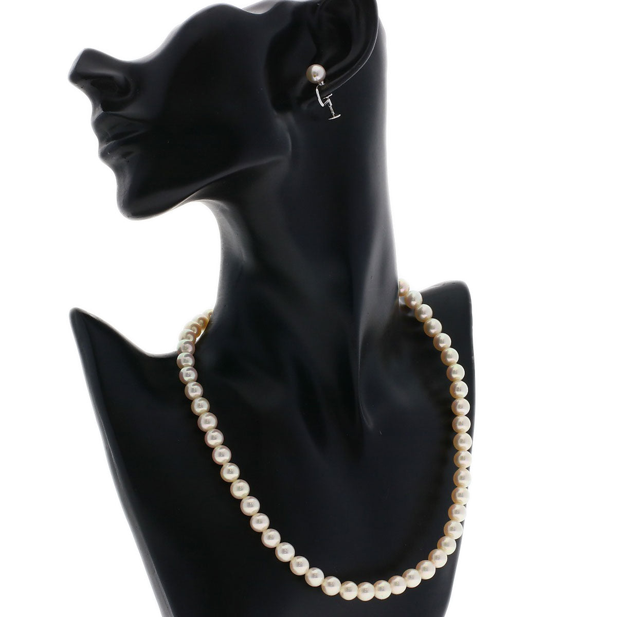 TASAKI Pearl Pearl Necklace and Earring 2-piece set Necklace Silver Ladies [Used]