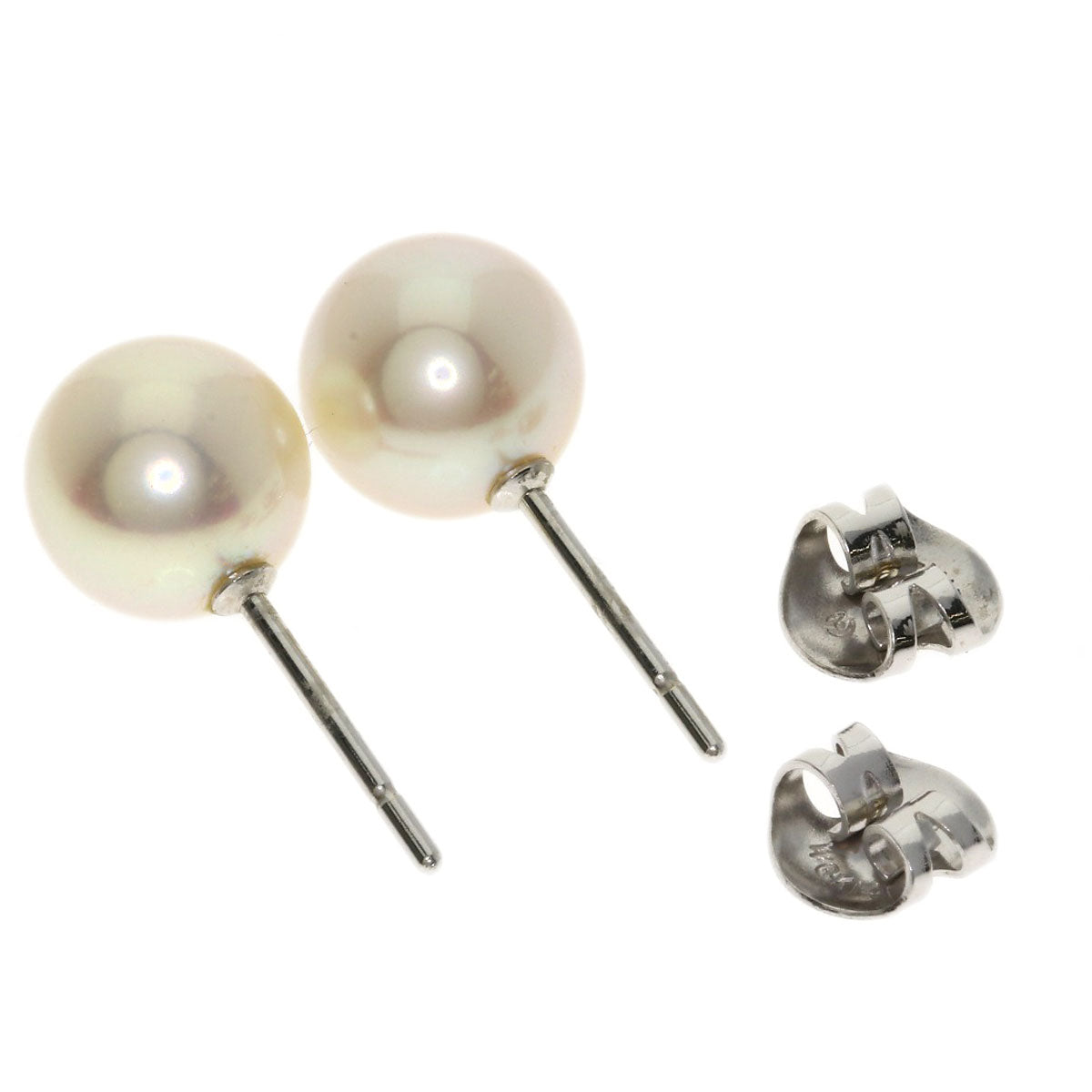 TASAKI Pearl Necklace & Earrings (2-piece set) Necklace K14 White Gold SVLadies [Used]