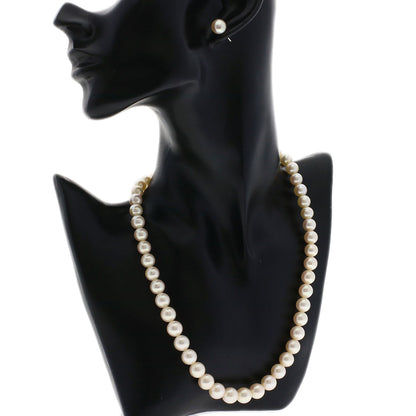 TASAKI Pearl Necklace & Earrings (2-piece set) Necklace K14 White Gold SVLadies [Used]