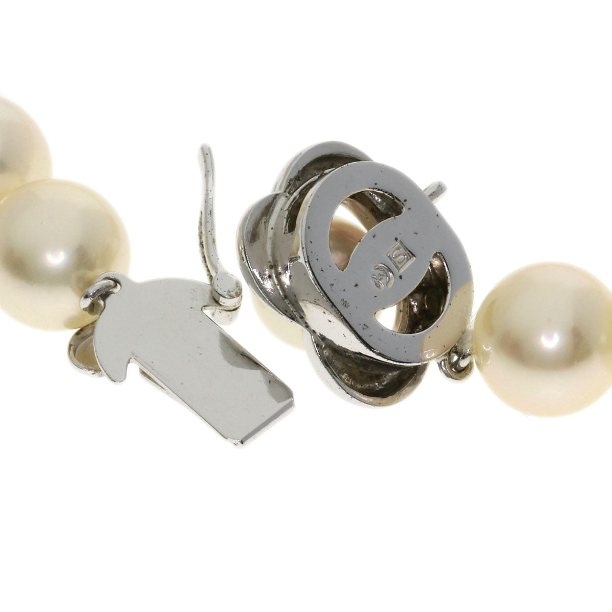 TASAKI Pearl Necklace & Earrings (2-piece set) Necklace K14 White Gold SVLadies [Used]