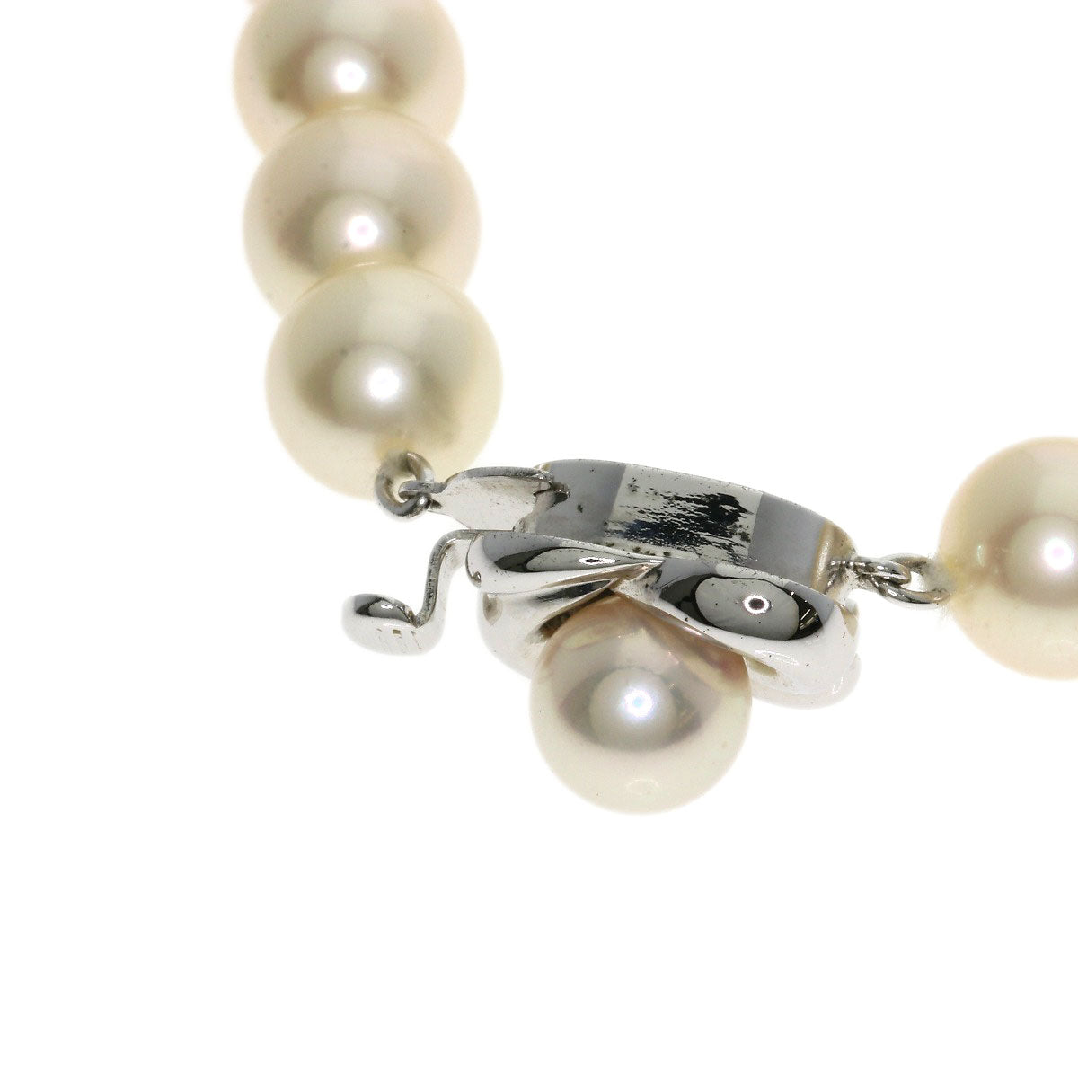 TASAKI Pearl Necklace & Earrings (2-piece set) Necklace K14 White Gold SVLadies [Used]