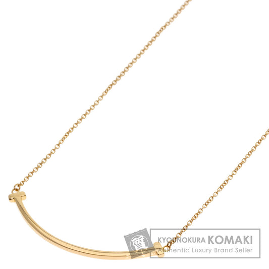 TIFFANY&Co. T smile small Necklace K18 Pink Gold Ladies [Used]