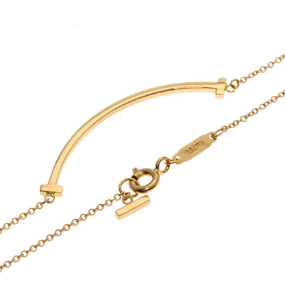 TIFFANY&Co. T smile small Necklace K18 Pink Gold Ladies [Used]