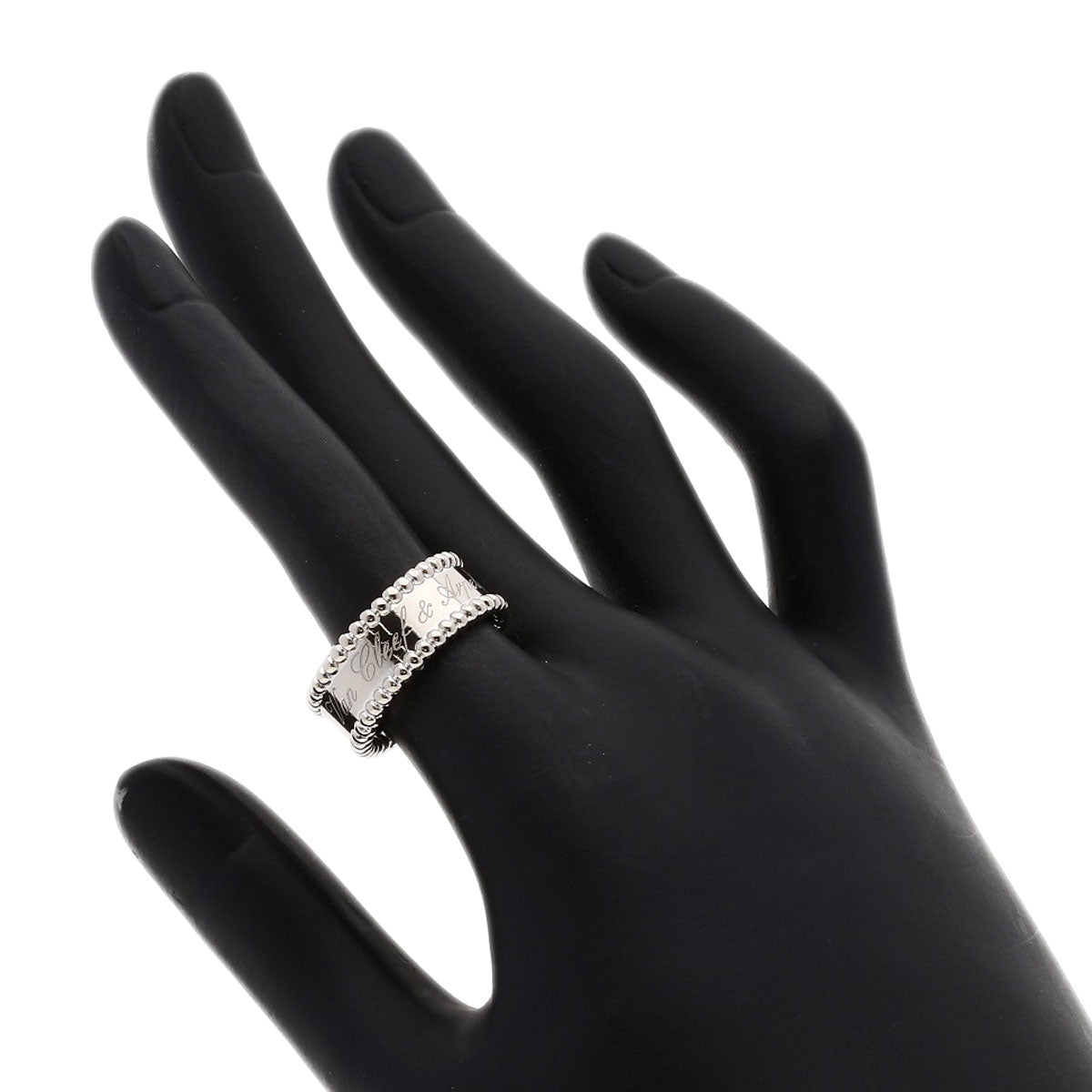 Van Cleef & Arpels Perle Signature #52 Ring K18 White Gold Ladies [Used]