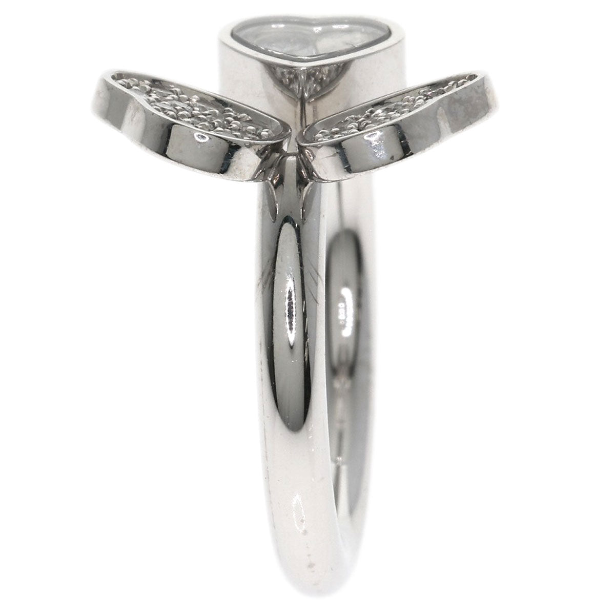 Chopard Happy Heart Wing Diamond Ring K18 White Gold Ladies [Used]
