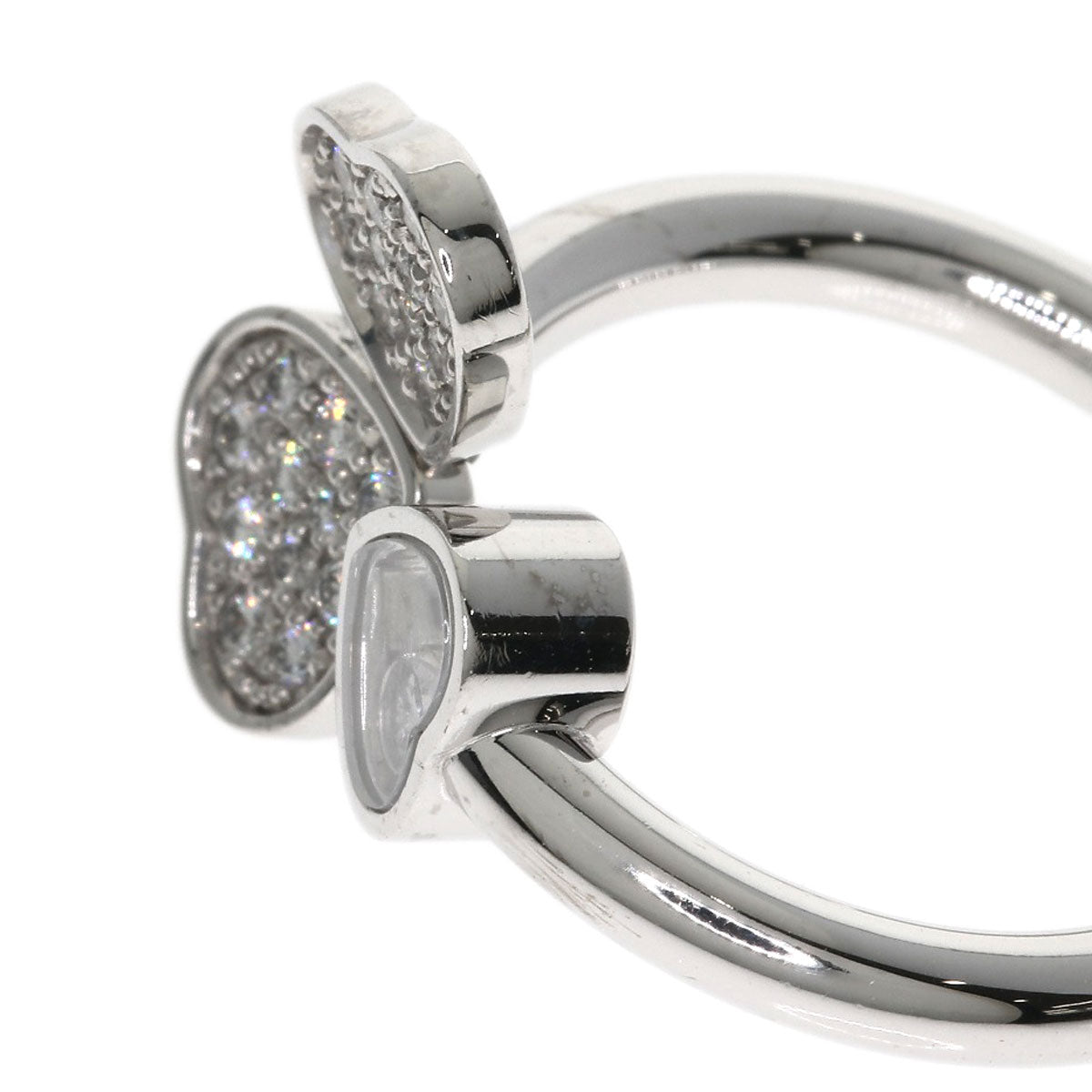 Chopard Happy Heart Wing Diamond Ring K18 White Gold Ladies [Used]