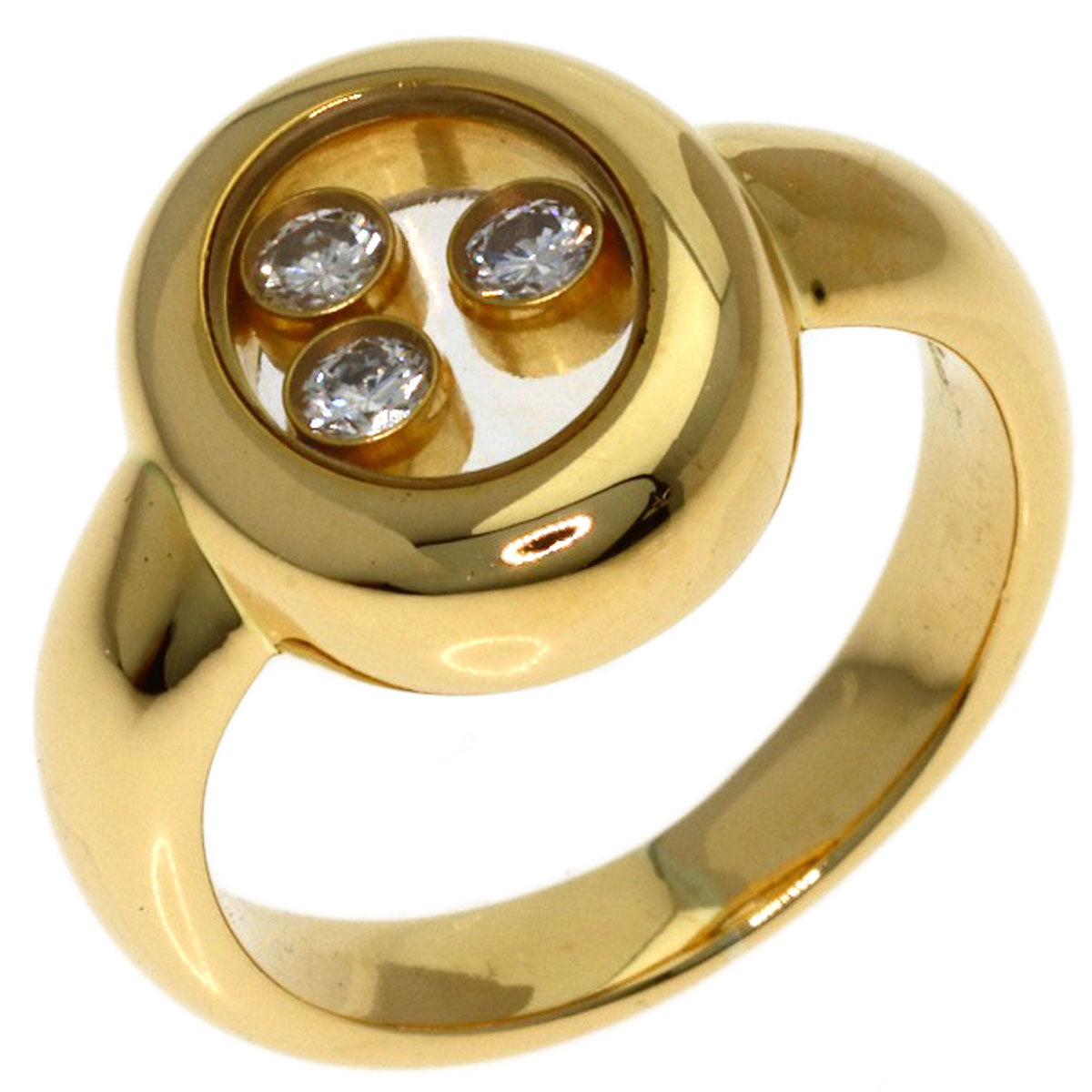 Chopard Happy diamond Ring K18 Yellow Gold Ladies [Used]