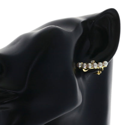 TASAKI Danger Gulper Pearl Pearl Diamond (Single Earring) earring K18 Yellow Gold Ladies [Used]