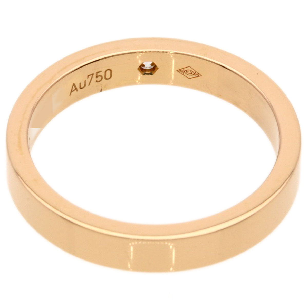 CARTIER C de Cartier 1P Diamond #50 Ring K18 Pink Gold Ladies [Used]