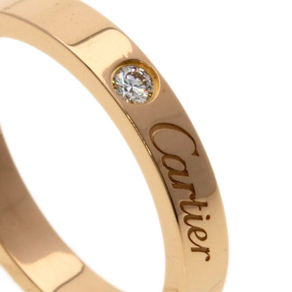 CARTIER C de Cartier 1P Diamond #50 Ring K18 Pink Gold Ladies [Used]
