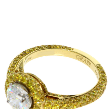 GRAFF Constellation Yellow Diamond I-VVS2 Ring K18 Yellow Gold Ladies [Used]