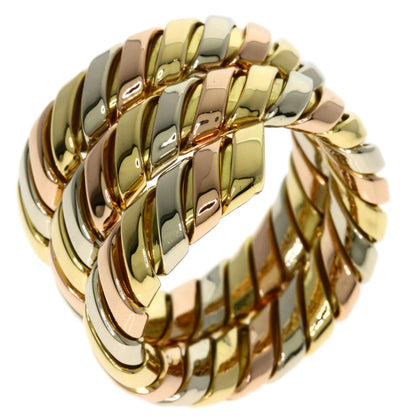 BVLGARI Tubogas Ring K18 Yellow Gold 18K Pink GoldLadies [Used]