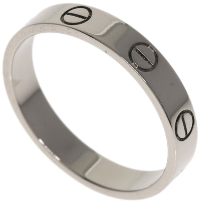 CARTIER Mini love ring #54 Ring K18 White Gold Ladies [Used]