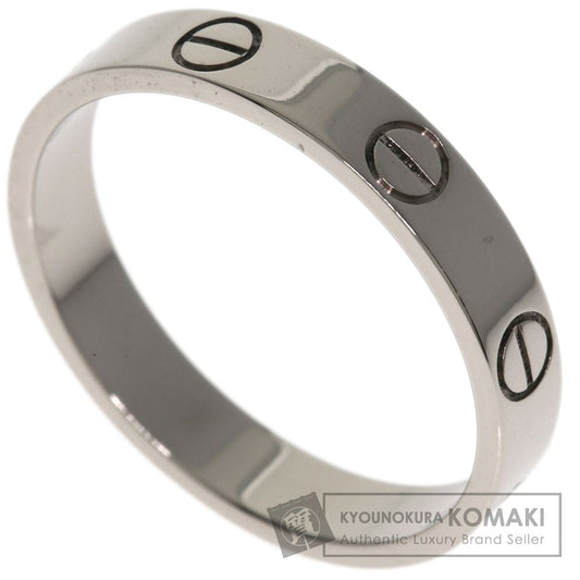 CARTIER Mini love ring #54 Ring K18 White Gold Ladies [Used]