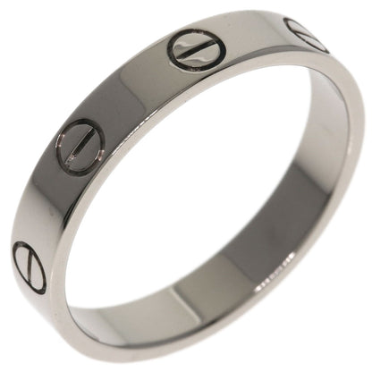 CARTIER Mini love ring #54 Ring K18 White Gold Ladies [Used]