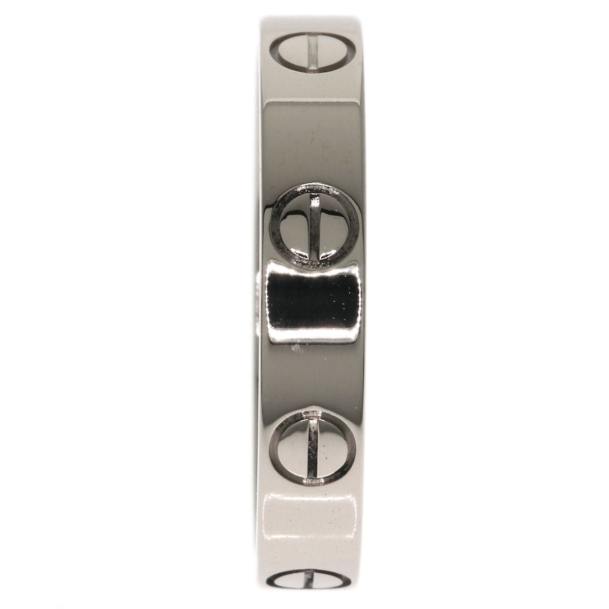 CARTIER Mini love ring #54 Ring K18 White Gold Ladies [Used]