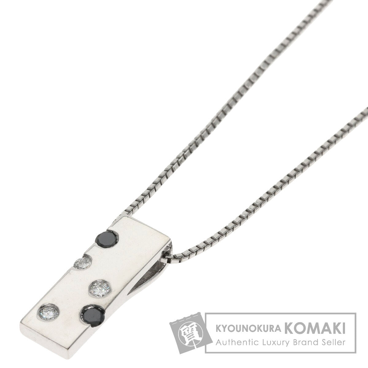 0.24ct Kinoshita Pearl Diamond Necklace Platinum PT850 K18 White Gold 7.4g　Ladies
