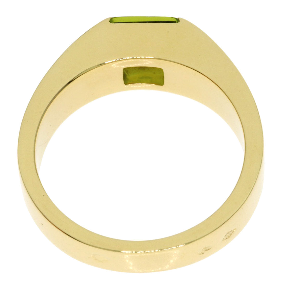 CARTIER Tank Peridot #53 Ring K18 Yellow Gold Ladies [Used]