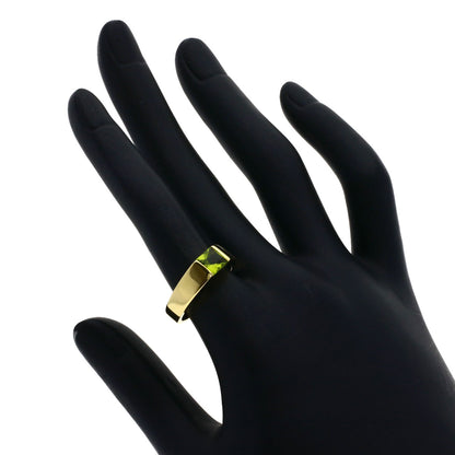 CARTIER Tank Peridot #53 Ring K18 Yellow Gold Ladies [Used]