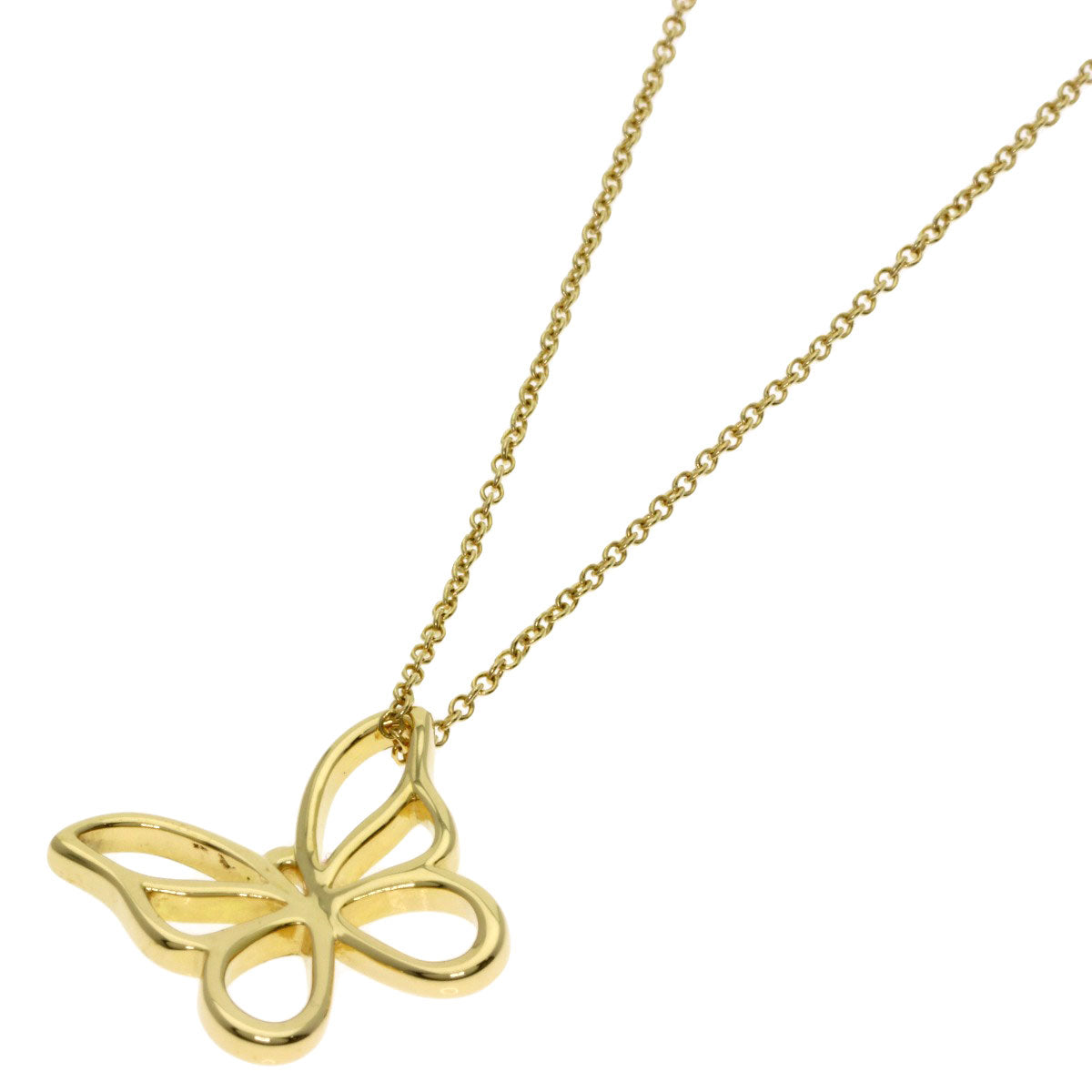 TIFFANY&Co. butterfly Necklace K18 Yellow Gold Ladies [Used]