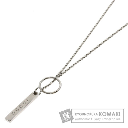 GUCCI lariat Necklace K18 White Gold Ladies [Used]