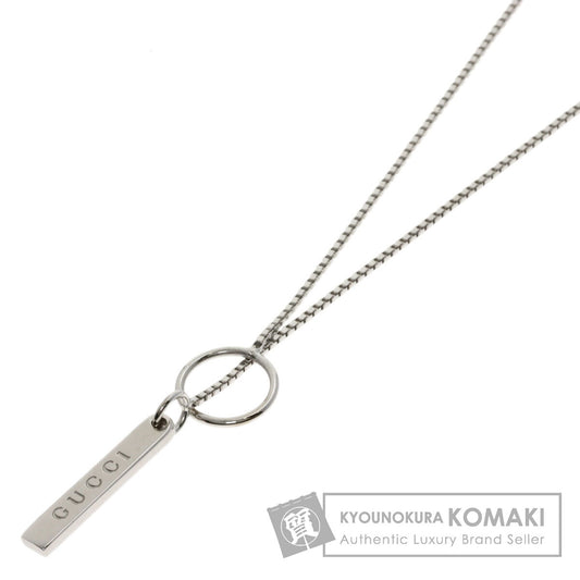 GUCCI lariat Necklace K18 White Gold Ladies [Used]