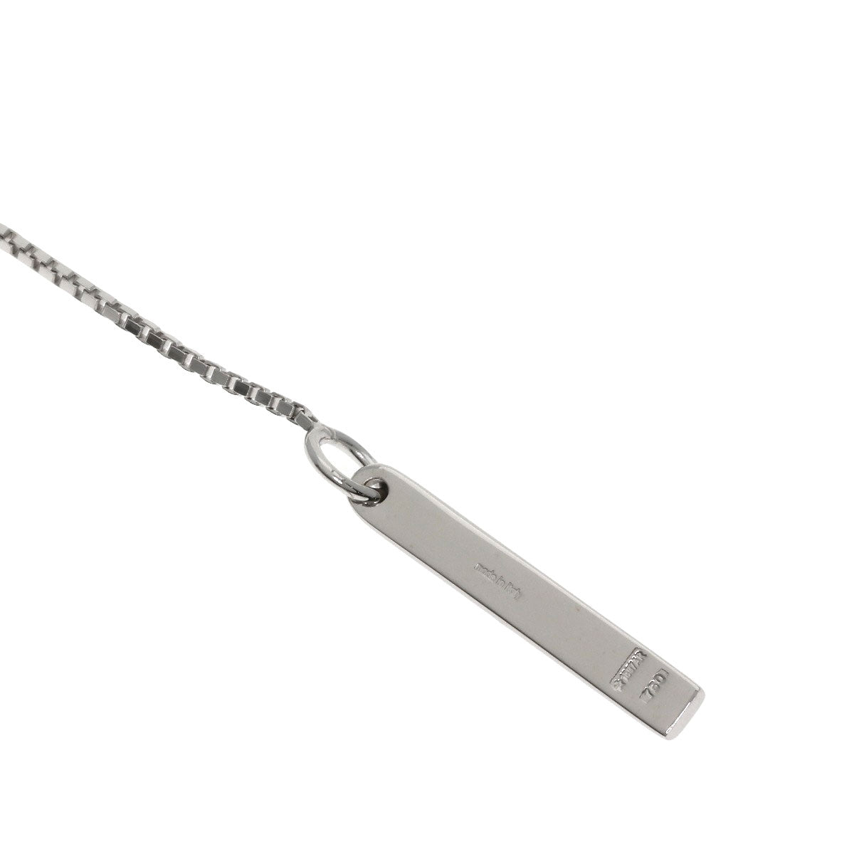 GUCCI lariat Necklace K18 White Gold Ladies [Used]