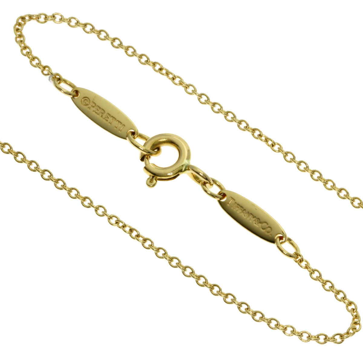 TIFFANY&Co. Heart key Necklace K18 Yellow Gold Ladies [Used]