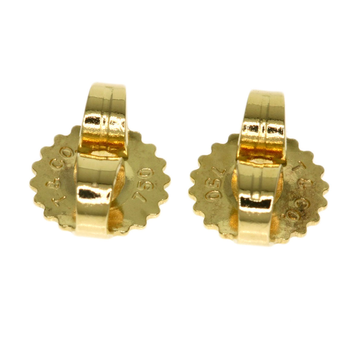 TIFFANY&Co. Cross-stitch Diamond earring K18 Yellow Gold Ladies [Used]
