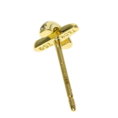 TIFFANY&Co. Cross-stitch Diamond earring K18 Yellow Gold Ladies [Used]