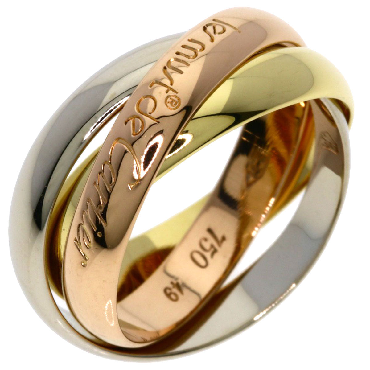 CARTIER Trinity#49 Ring K18 Yellow Gold 18K Pink GoldLadies [Used]