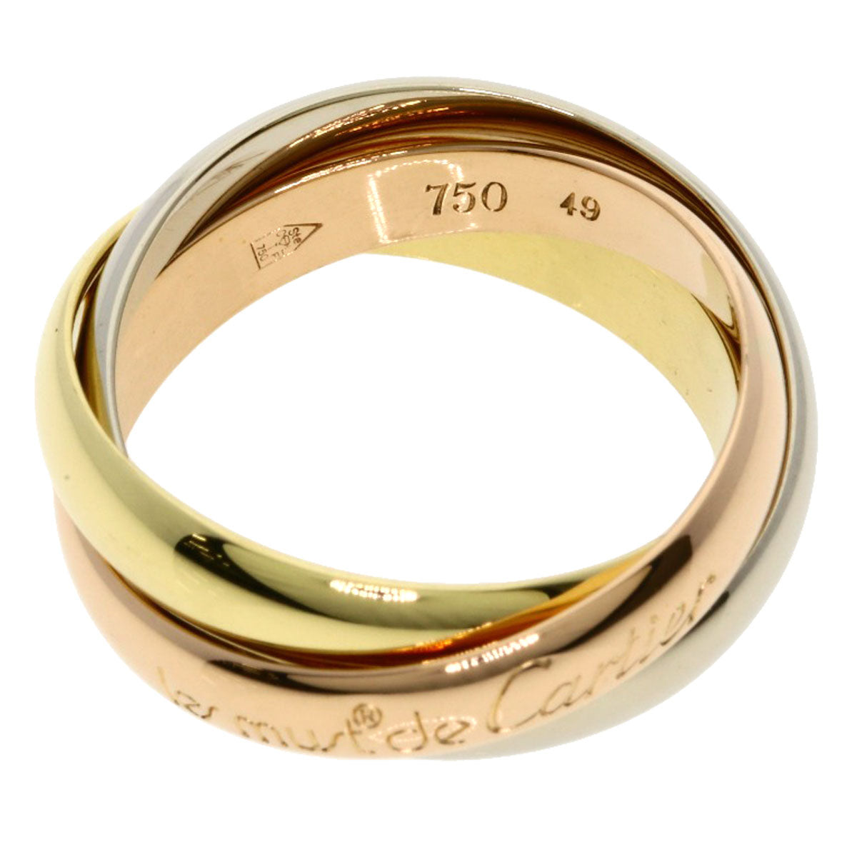 CARTIER Trinity#49 Ring K18 Yellow Gold 18K Pink GoldLadies [Used]