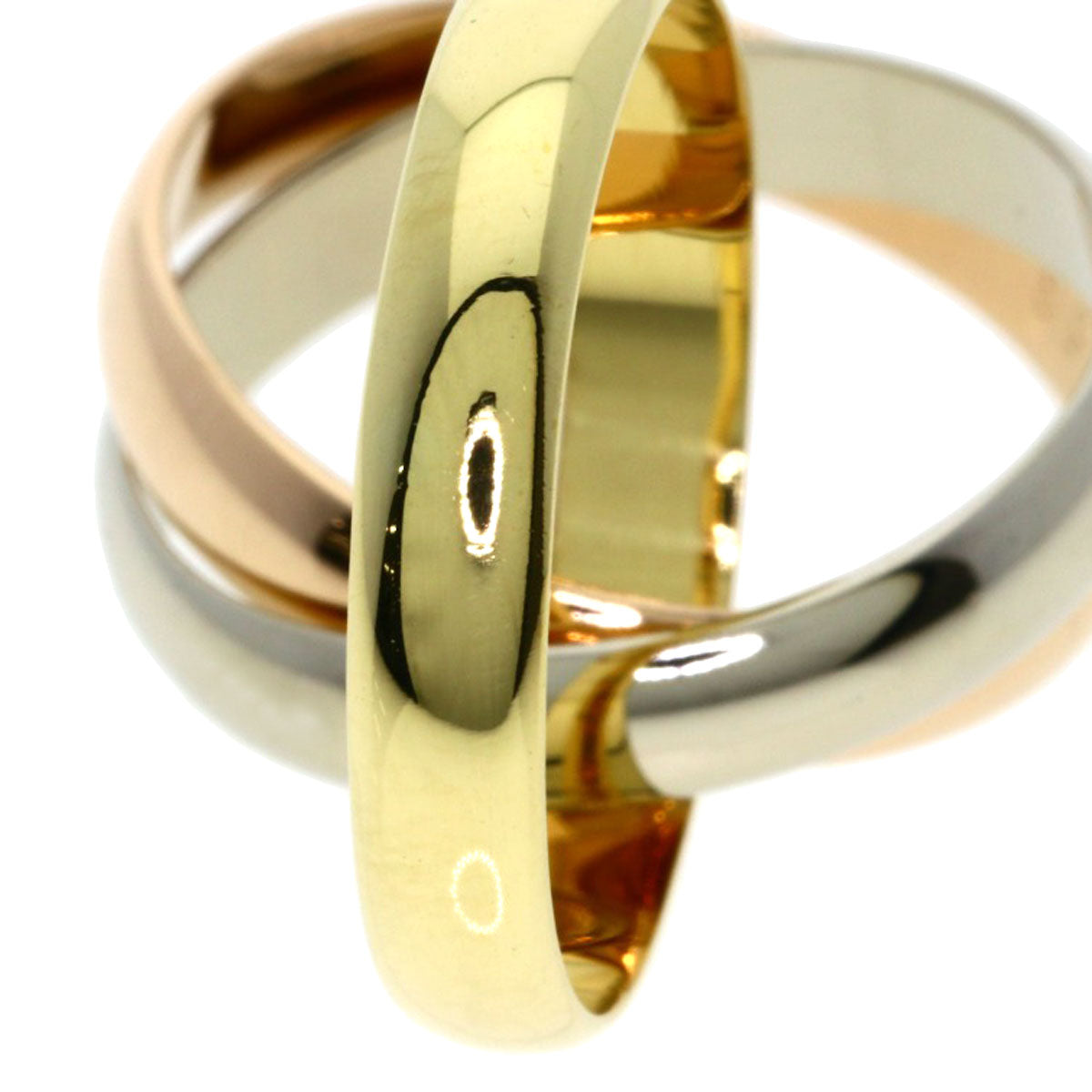 CARTIER Trinity#49 Ring K18 Yellow Gold 18K Pink GoldLadies [Used]