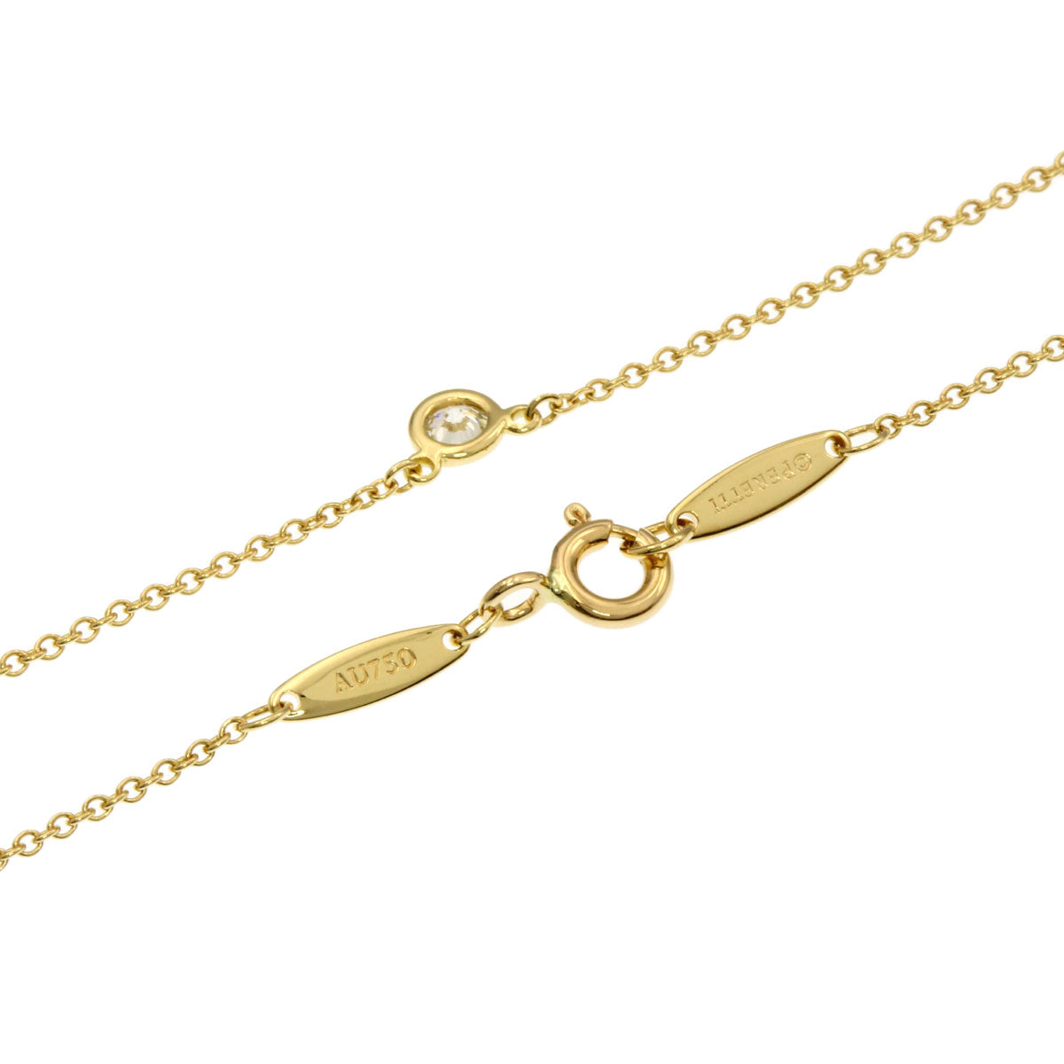 TIFFANY&Co. By The Yard Diamond Necklace K18 Yellow Gold Ladies [Used]