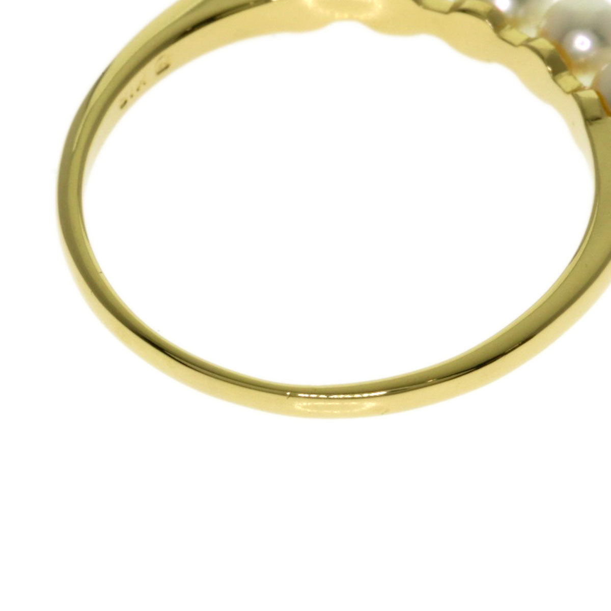 MIKIMOTO Baby pearl Pearl Ring K18 Yellow Gold Ladies [Used]