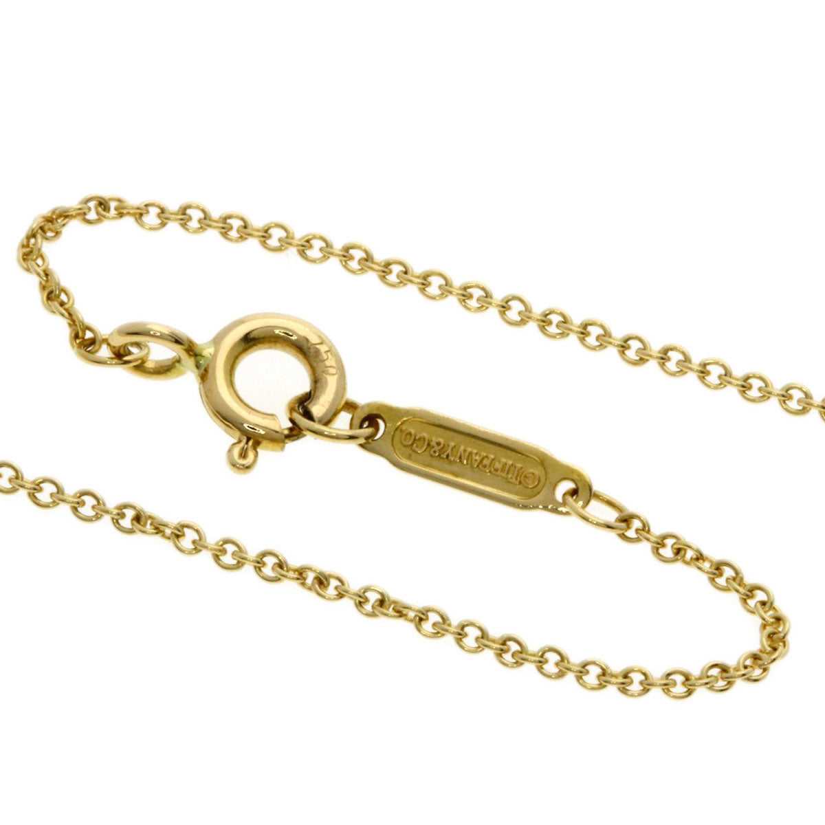 TIFFANY&Co. Interlocking 1837 Necklace K18 Yellow Gold Ladies [Used]