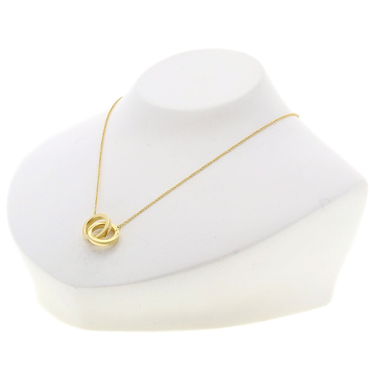 TIFFANY&Co. Interlocking 1837 Necklace K18 Yellow Gold Ladies [Used]