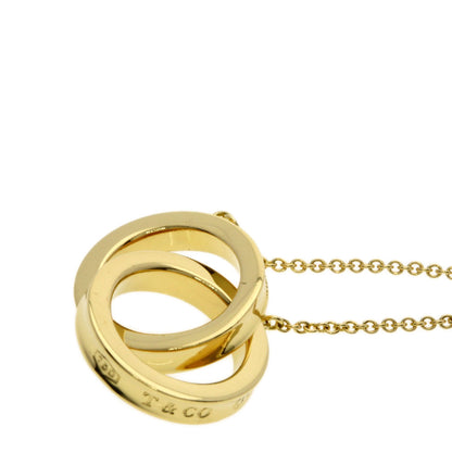 TIFFANY&Co. Interlocking 1837 Necklace K18 Yellow Gold Ladies [Used]