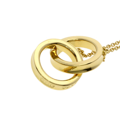 TIFFANY&Co. Interlocking 1837 Necklace K18 Yellow Gold Ladies [Used]