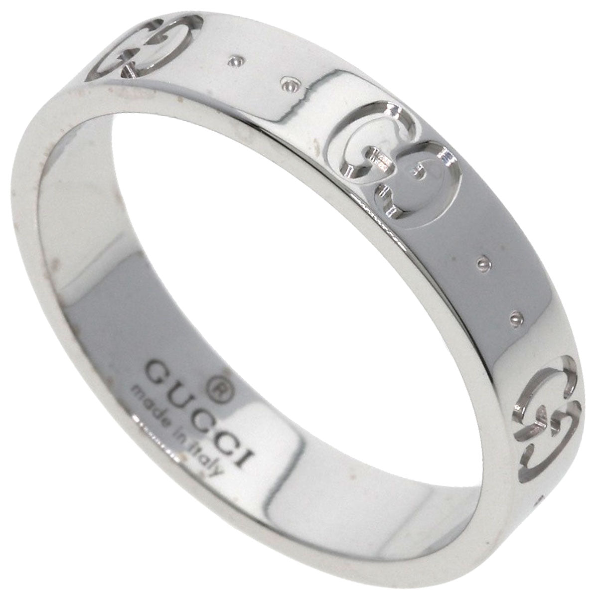 GUCCI Icon #14 Ring K18 White Gold Ladies [Used]