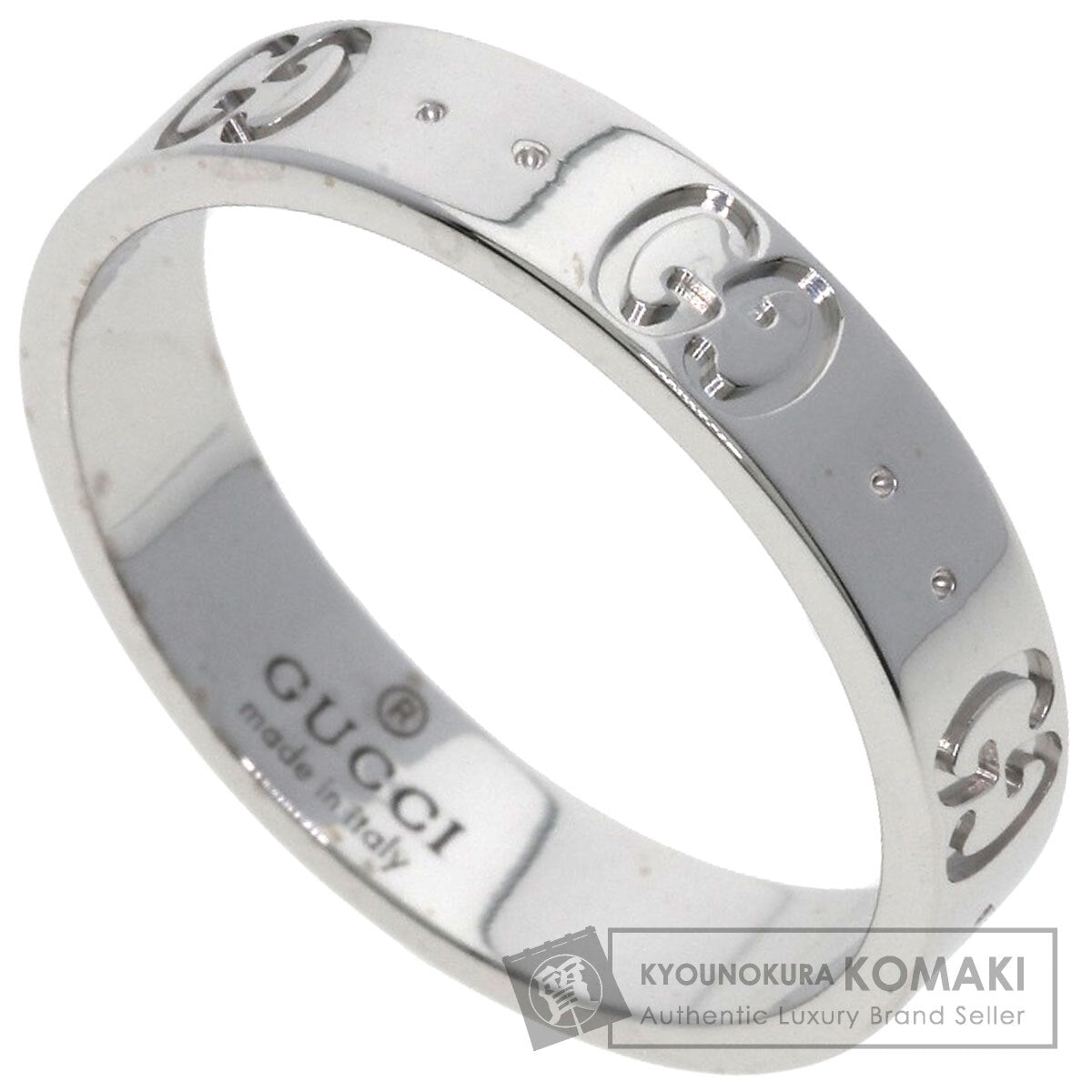 GUCCI Icon #14 Ring K18 White Gold Ladies [Used]