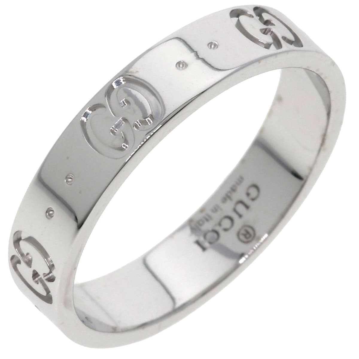 GUCCI Icon #14 Ring K18 White Gold Ladies [Used]
