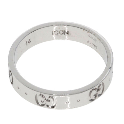 GUCCI Icon #14 Ring K18 White Gold Ladies [Used]