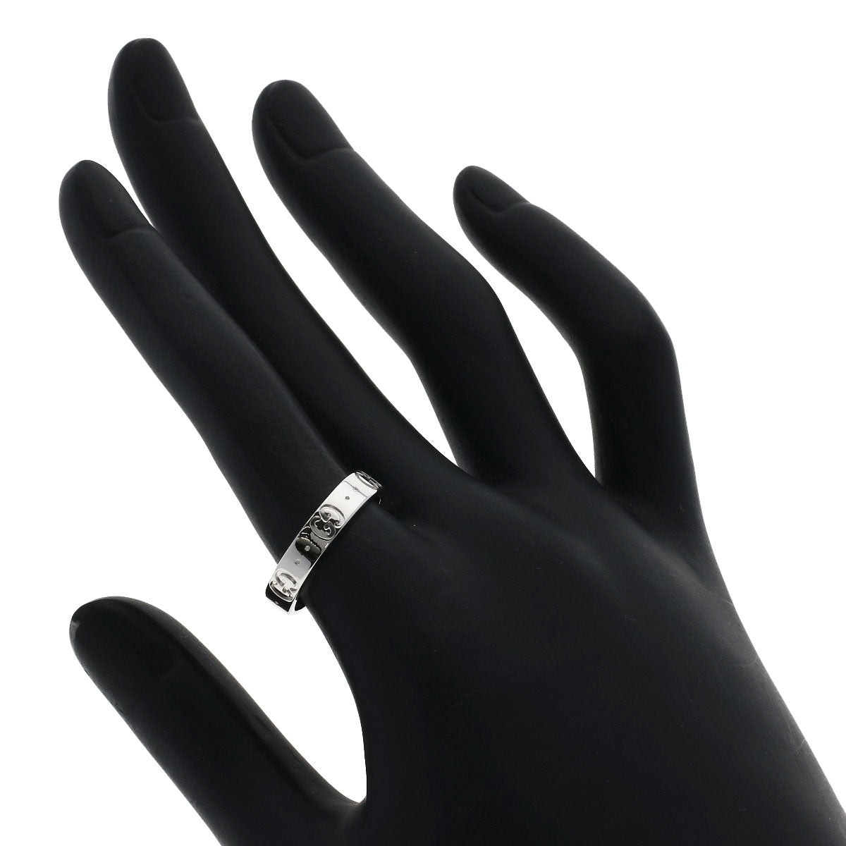 GUCCI Icon #14 Ring K18 White Gold Ladies [Used]