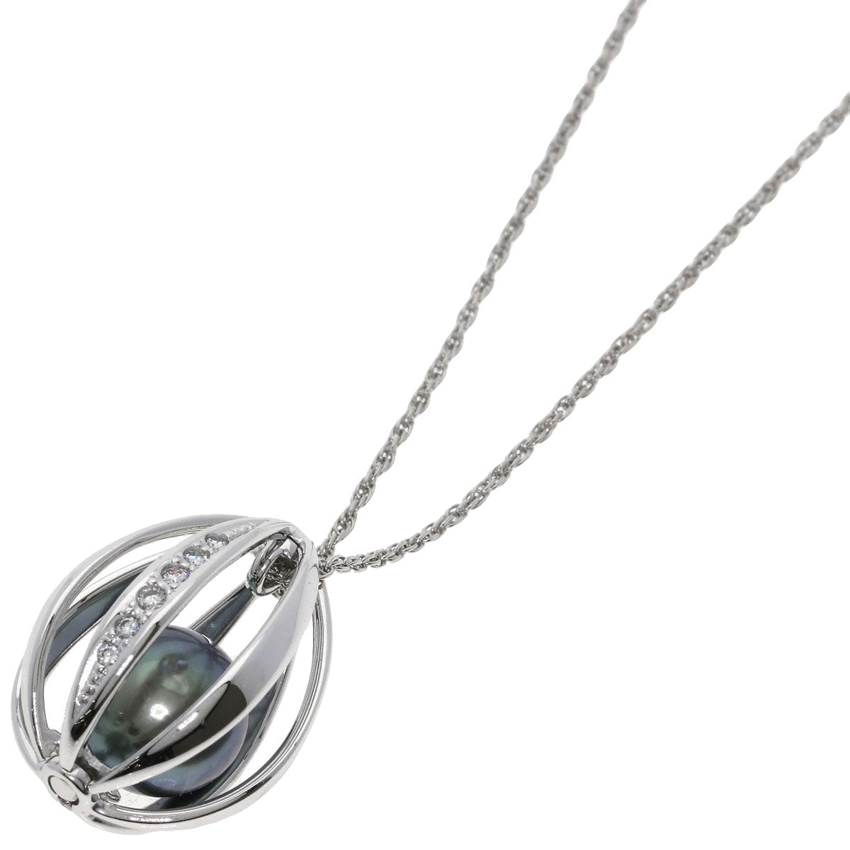 TASAKI Pearl Pearl Diamond Necklace Platinum PT850 K18 White GoldLadies [Used]