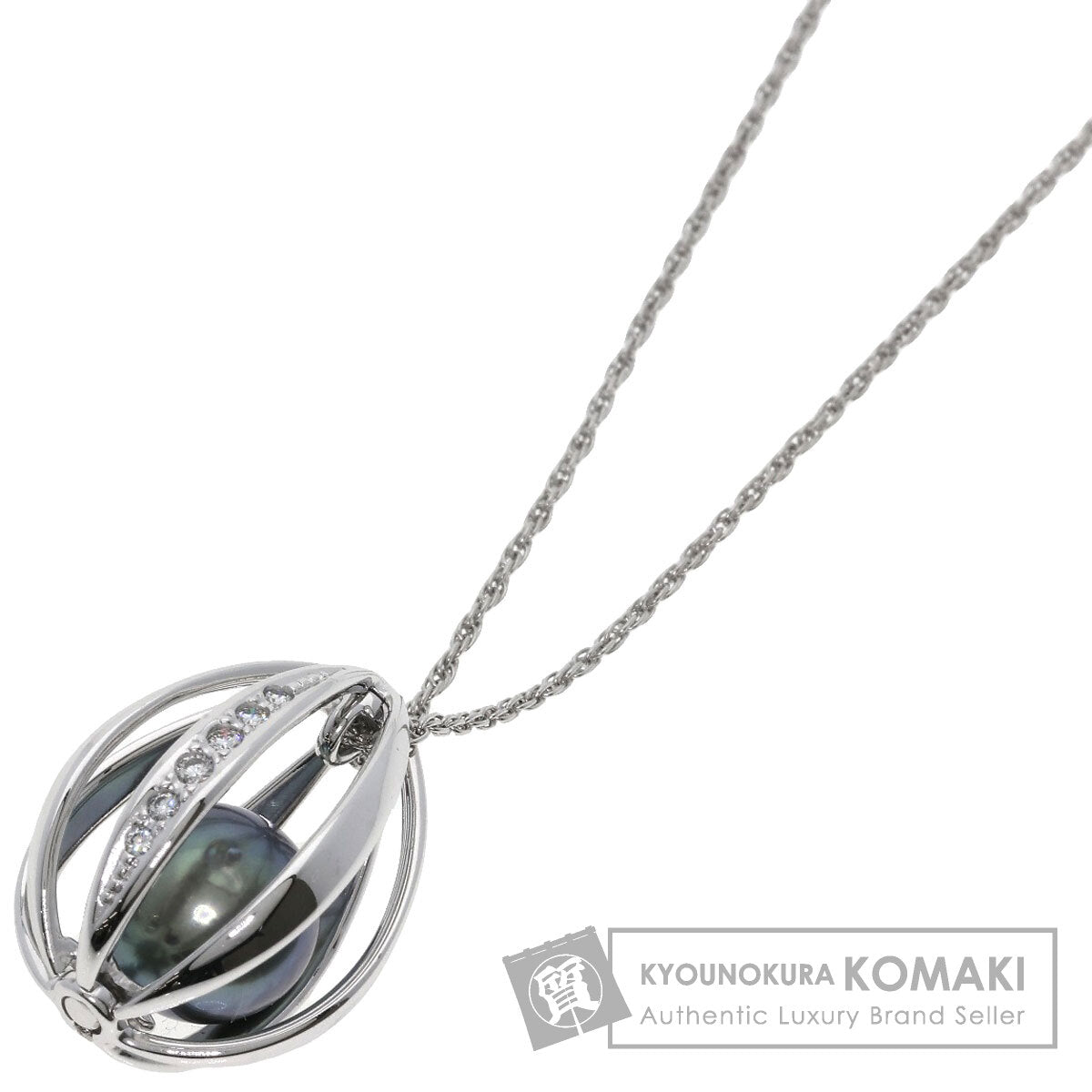 TASAKI Pearl Pearl Diamond Necklace Platinum PT850 K18 White GoldLadies [Used]