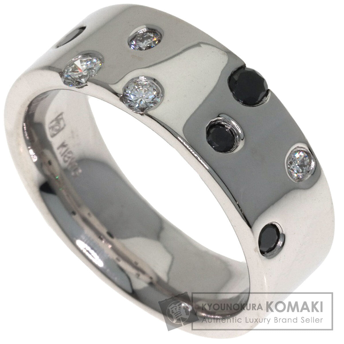 0.35ct Kinoshita Pearl Diamond Ring K18 White Gold 9.8g　Ladies